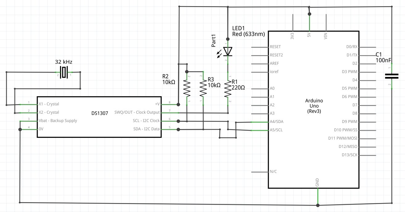 Schéma électronique du câblage du DS1307