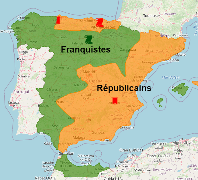 Situation en novembre 1936