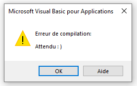 Erreur compilation