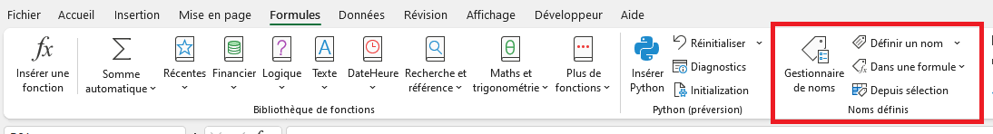 Groupe noms définis.