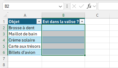 Résultat suppression complète après deux appuis sur "Suppr".