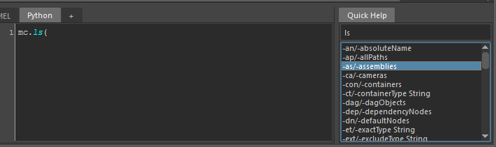Script Editor Maya Quick Help en action !