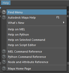 Script Editor Maya help menu