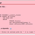 Erreur phpmyadmin trigger MySQL