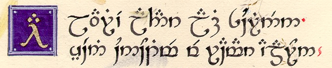 Poème en tengwar (mode classique) par Per Lindberg