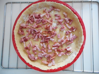 Pâte aux lardons.