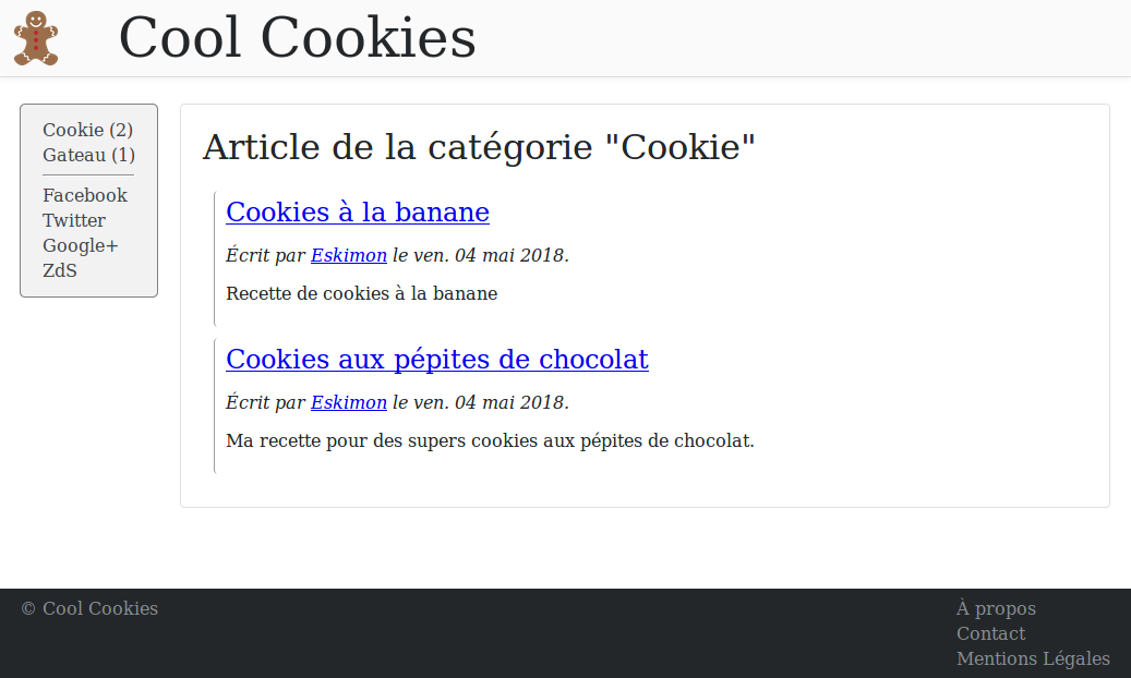 Rendu d'une liste d'articles