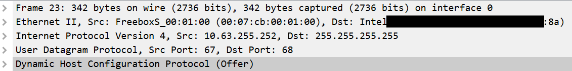 Phase 2 d'une transaction DHCP