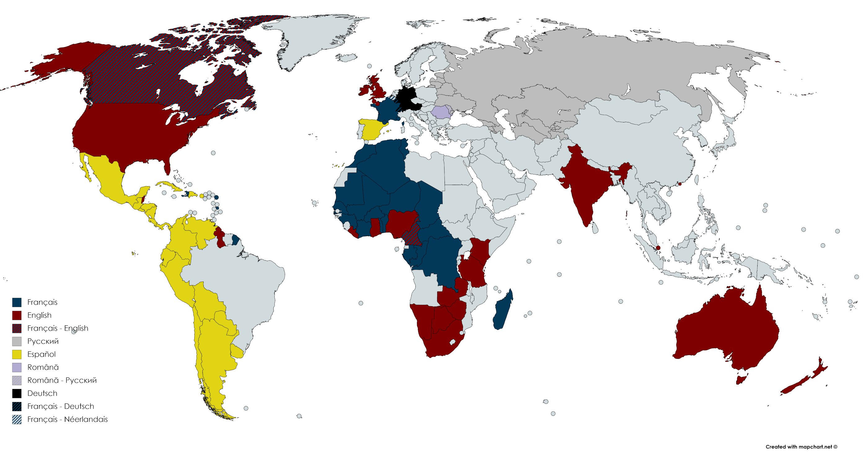 Les pays où je peux plus ou moins me débrouiller.