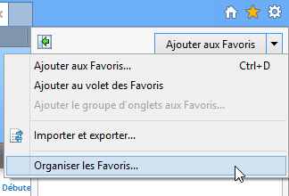 Organiser les favoris
