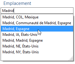 Ajout d'un emplacement géographique