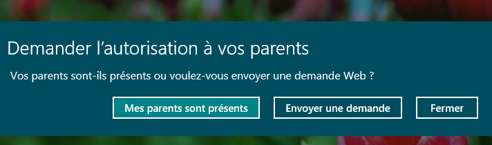 Seuls les parents peuvent débloquer l'accès à l'application