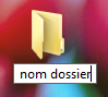 Nommage du dossier nouvellement créé