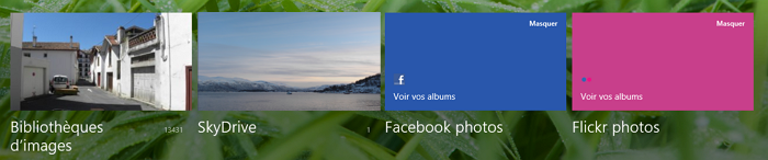 SkyDrive dans l'application Photos