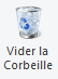 Bouton Vider la Corbeille