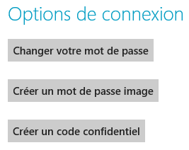 Trois options de connexion