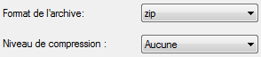 Choix du format et du niveau de compression