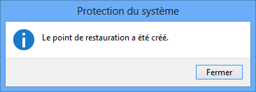 Point de restauration créé