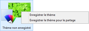 Enregistrer un thème