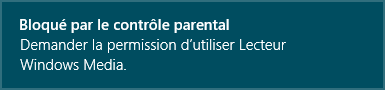 Notification d'application bloquée