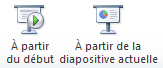 Boutons de lancement de diaporama