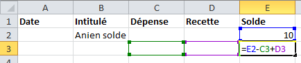 Formule du solde