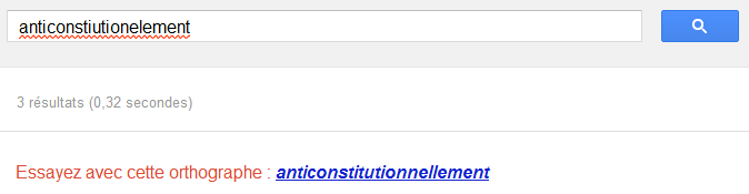 Correction orthographique par le moteur de recherche lui-même