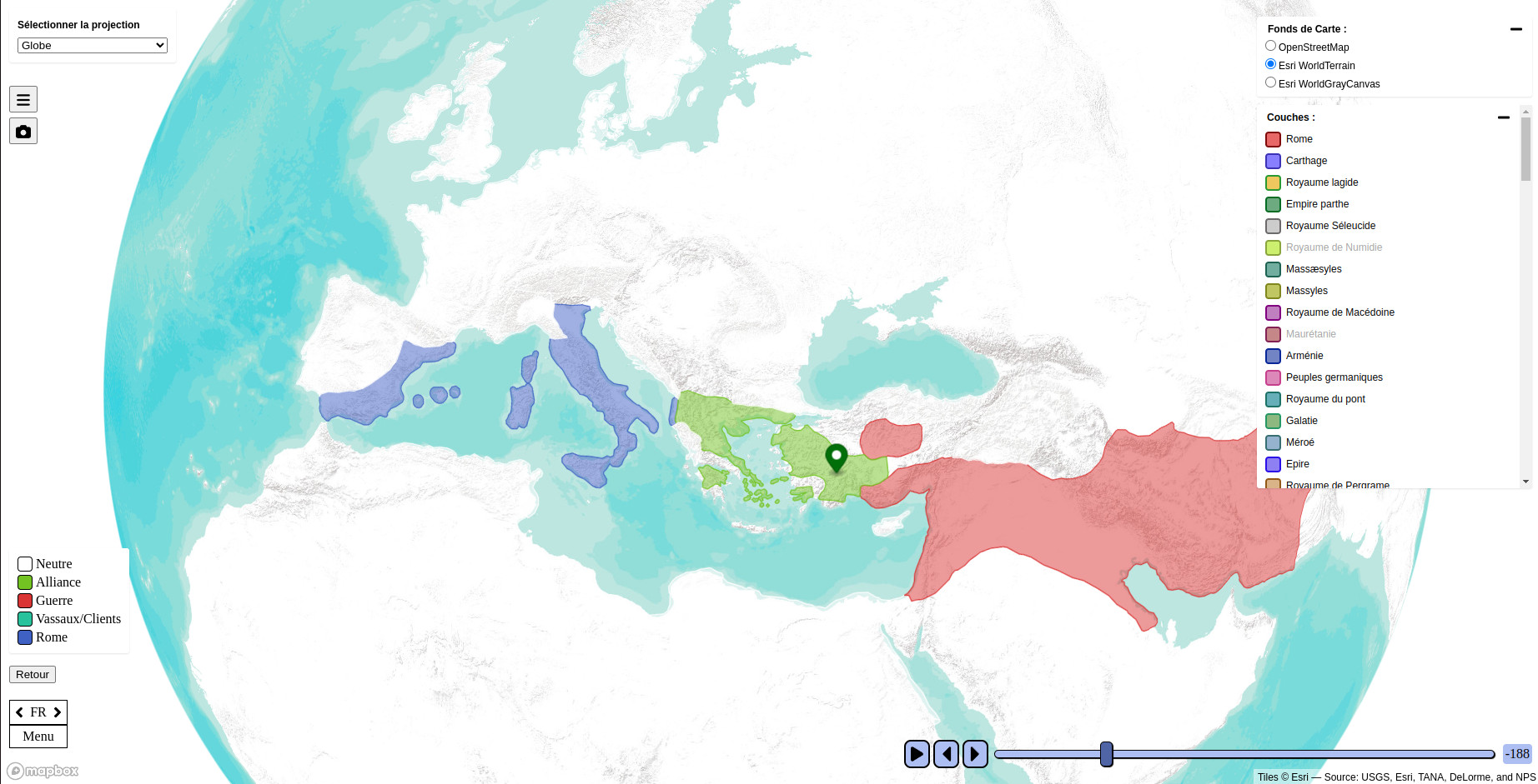 Carte des alliances