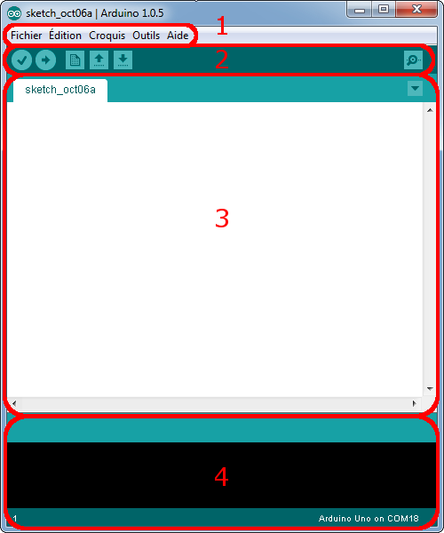 L'interface de l'IDE Arduino en détail