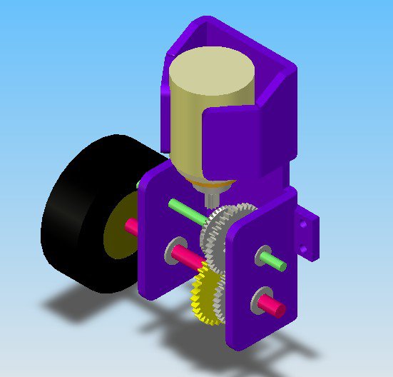 Ensemble moteur + réducteur + roue